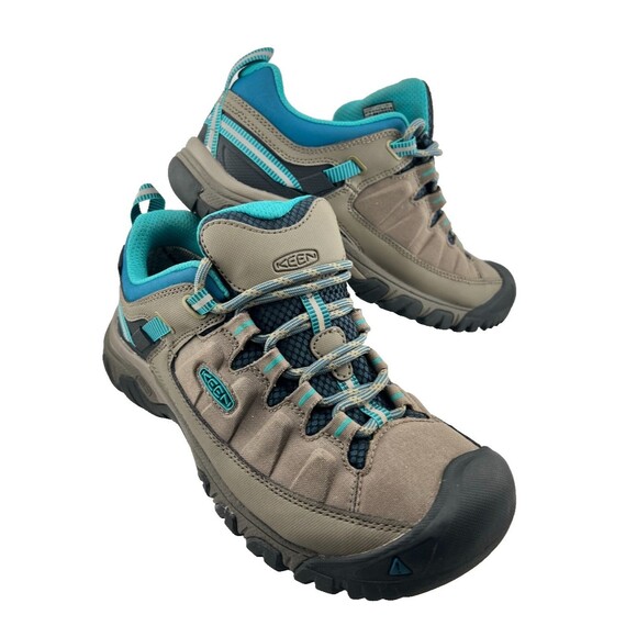 KEEN Targhee III Women’s 7 Low Hiking Shoes Boots Outdoors Waterproof BLUE BROWN - Picture 1 of 8
